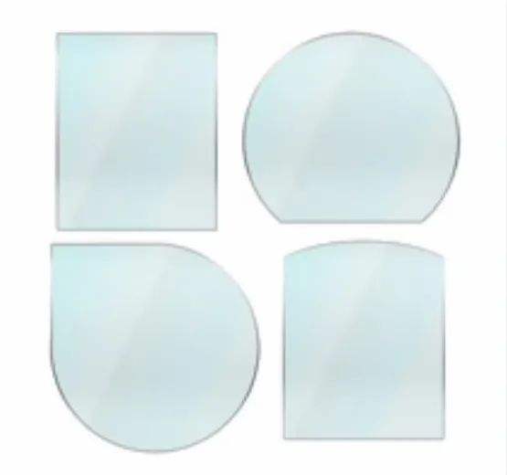 Frameless Toughened Glass Doors: 6mm Tempered Fireplace Hearth Plates