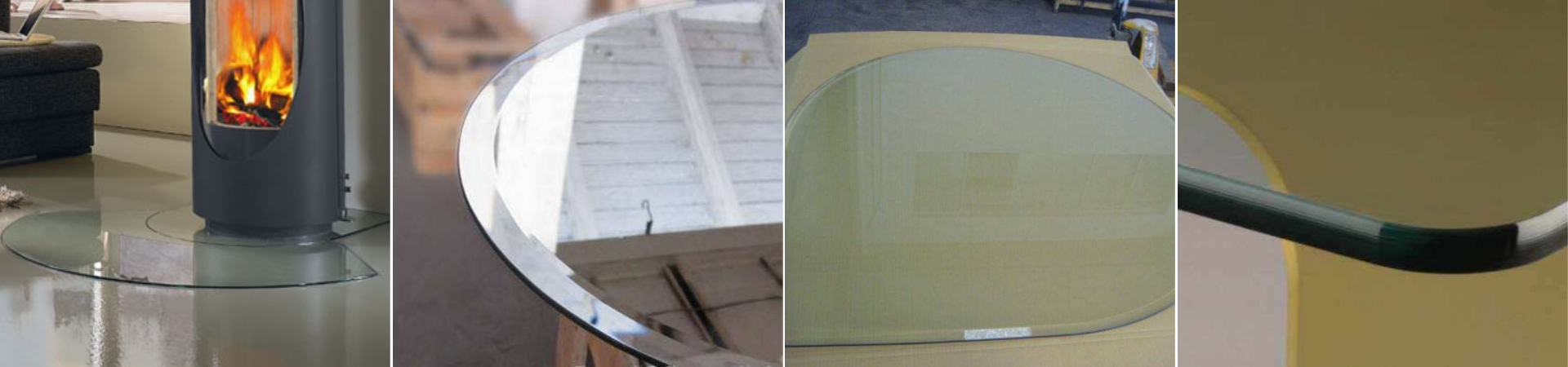 Frameless Toughened Glass Doors: 6mm Tempered Fireplace Hearth Plates