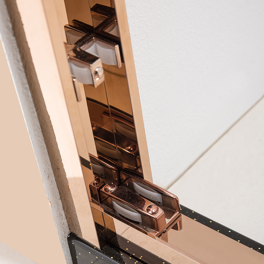 Glass Panel Partition Double Sliding Shower Door for Bathroom Spaces