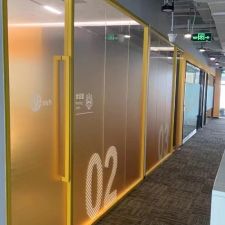 3mm Toughened Glass Wall Partition Panel for Interior & Office Divider