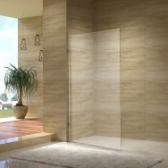 What is the most common shower door?