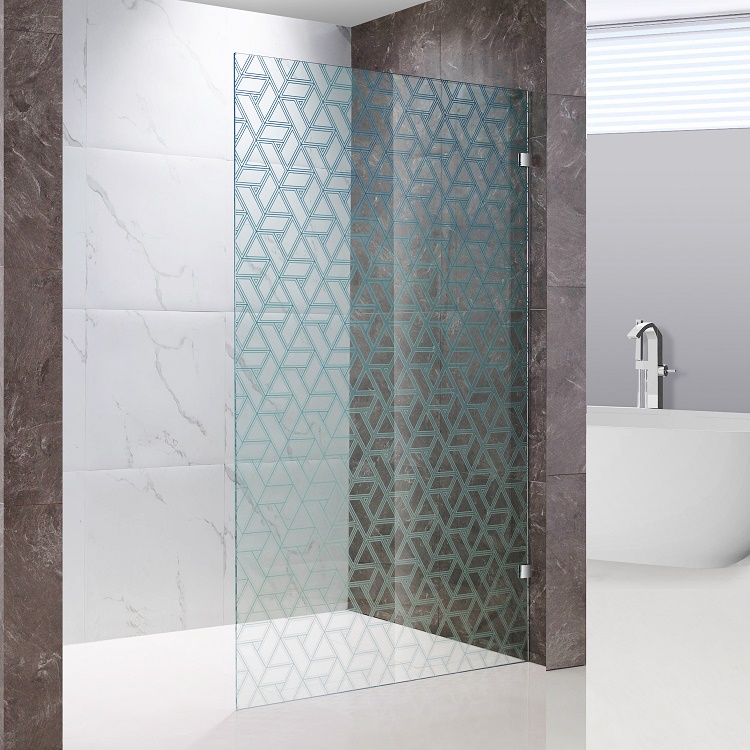 Tempered Glass Shower Screen Panel with 3mm Toughened Glass Insert