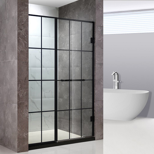 Stainless Steel Shower Door with Tempered Glass Table Top Design
