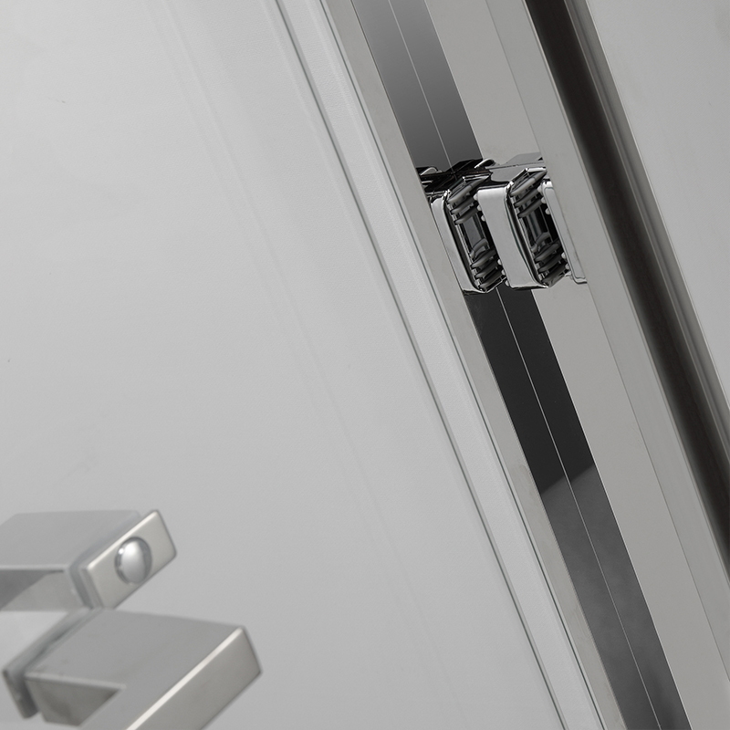 Chrome Glass Partition Doors - Double Bypass Sliding Shower Door Clear