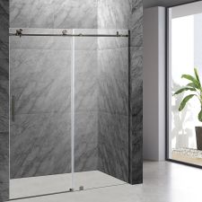 Clear Privacy Bypass Sliding Shower Glass Room Doors Panel