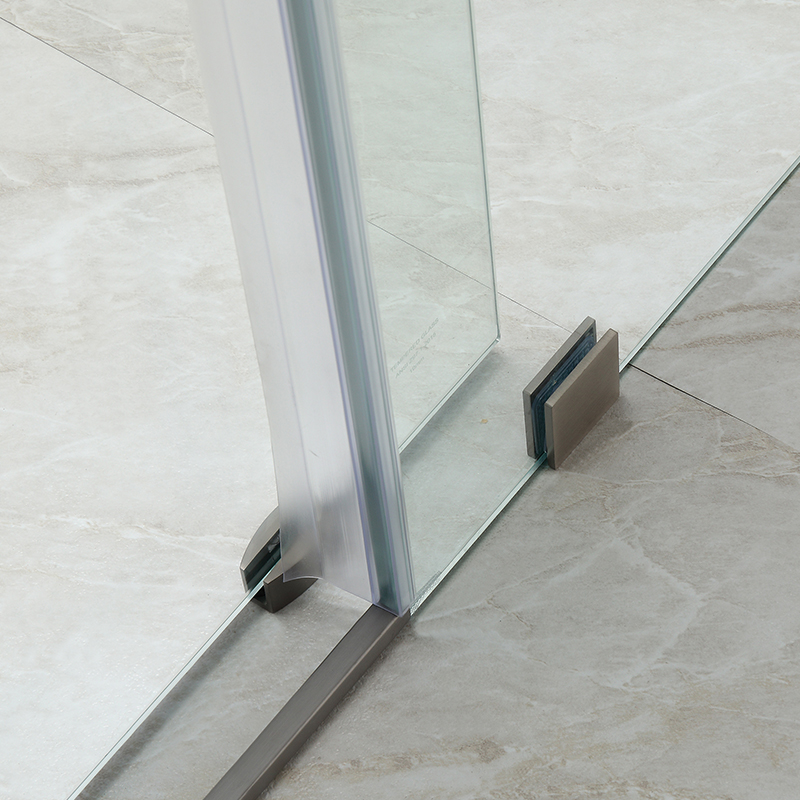 Glass Partition Sliding Shower Doors, Clear Privacy Bypass Panels