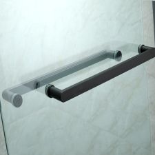 Frameless Double Sliding Doors with SGCC Certified Tempered Glass Railing