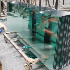 Glass Processing Drilled Holes Security Tempered Toughened Glass Doors