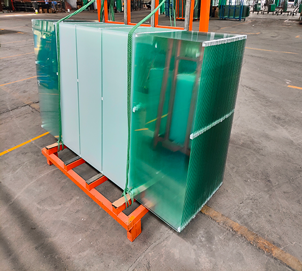 Custom Black Double Glazed Doors: Large Safety Decorative Glass Panel