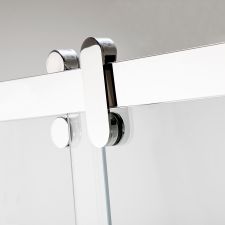 60-Inch Sliding Shower Door with Digital Printed Glass & Stainless Steel Hardware