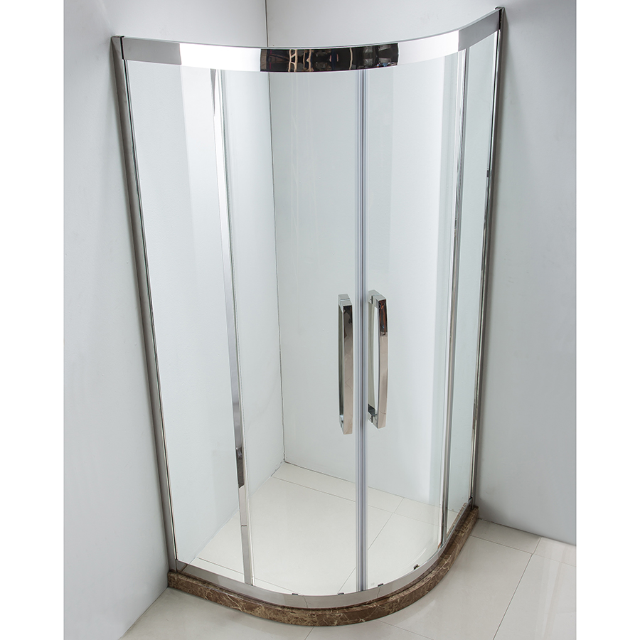 48 Stainless Steel Shower Door with Digital Glass Printing & Chrome Finish