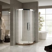 48 Stainless Steel Shower Door with Digital Glass Printing & Chrome Finish