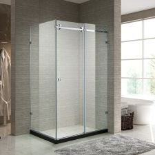 Premium Frameless Bypass Shower Doors with 28mm Triple Glazing