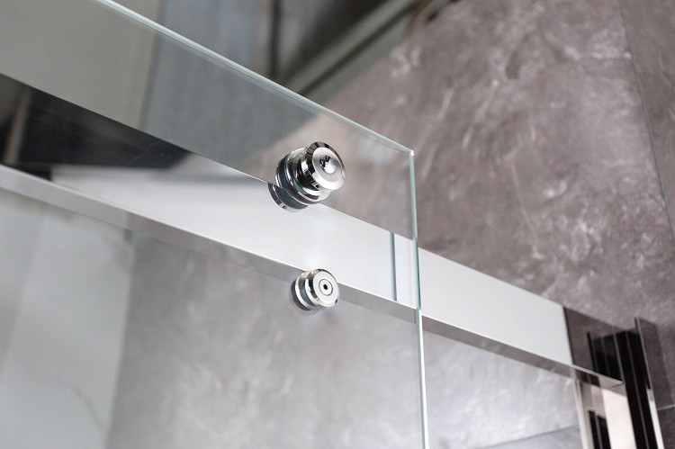Printed Stained Glass Shower Partition with Pivot Hinge Door Accessories