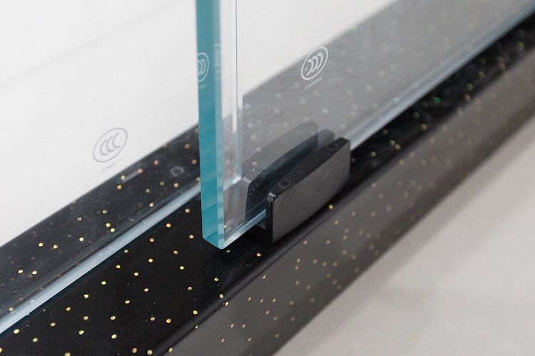 Digital Print Splashback Sliding Glass Shower Doors Enclosure Slider