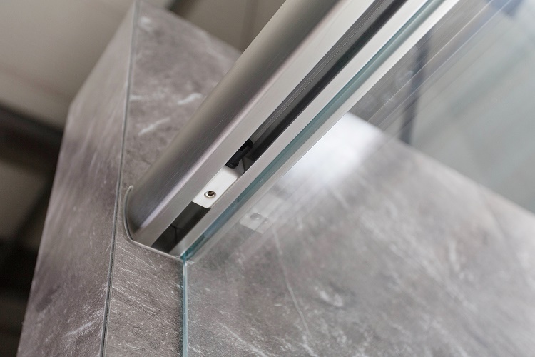 Digital Print Splashback Sliding Glass Shower Doors Enclosure Slider