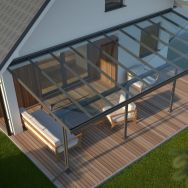 What is the process of ordering a tempered glass canopy from a manufacturer?