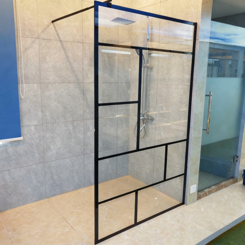 Black Walk In Shower Screen